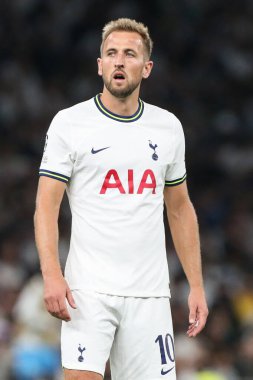 Tottenham Hotspur 'dan Harry Kane # 10 UEFA Şampiyonlar Ligi maçında Tottenham Hotspur Marsilya' ya karşı Tottenham Hotspur Stadyumu, Londra, İngiltere, 7 Eylül 202