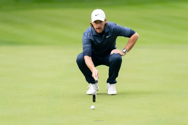 Tommy Fleetwood Eng 18º Green Durante Bmw Pga Championship 2022 —  Fotos de Stock