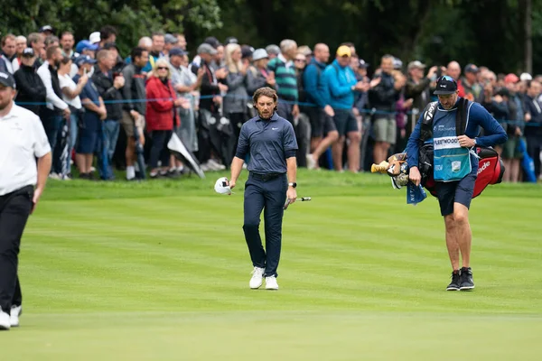 Tommy Fleetwood Eng Προσεγγίζει 18Ο Πράσινο Κατά Διάρκεια Της Bmw — Φωτογραφία Αρχείου