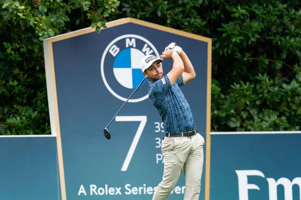 Sebastian Garcia Rodriguez Esp Abschlag Während Der Bmw Pga Championship — Stockfoto