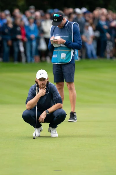 Tommy Fleetwood Eng Alinha Posto 18O Green Durante Bmw Pga — Fotografia de Stock