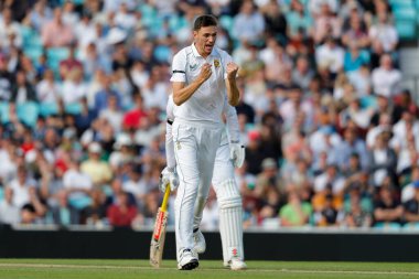 Güney Afrikalı Marco Jansen, İngiltere 'den Alex Lees' in 10 Eylül 202 'de The Kia Oval, Londra, Birleşik Krallık' ta 3.