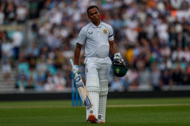 Güney Afrikalı Keegan Petersen, 10 Eylül 202 'de Kia Oval, Londra' da 5 İngiltere 'nin Güney Afrika' ya açtığı üçüncü LV Sigorta Testi 'nde hapisten çıktıktan sonra