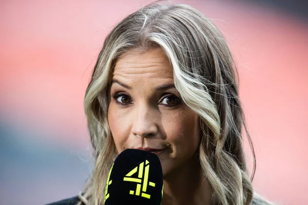 Channel Presenter Helen Skelton Providing Coverage Todays Betfred Super League — Stock Photo, Image