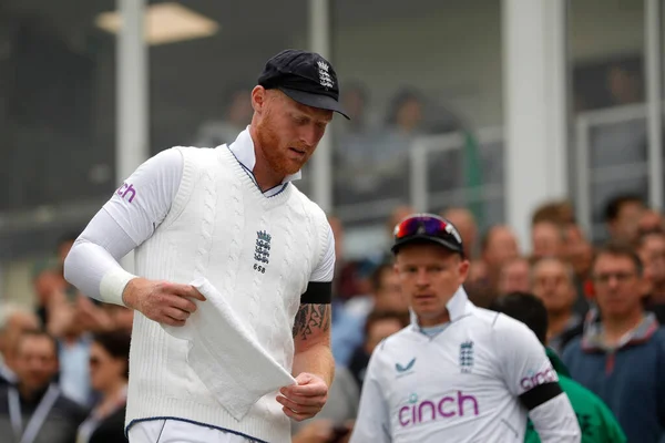 Inglese Ben Stokes Scende Campo Durante Terzo Test Assicurativo Del — Foto Stock