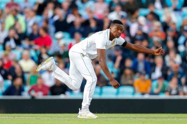 Güney Afrikalı Kagiso Rabada, 10 Eylül 202 'de Kia Oval, Londra, Birleşik Krallık' ta 5 İngiltere 'nin 3.