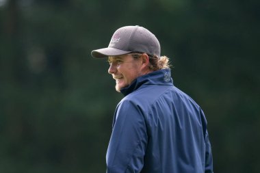 Eddie Pepperell (ENG) BMW PGA Şampiyonası 2022 yılındaki ilk yeşil, Wentworth Club, Virginia Water, Birleşik Krallık, 10 Eylül 202