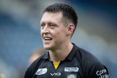 Huddersfield Giants 'ın 28 numaralı oyuncusu Robson Stevens, 10 Eylül 202' de John Smith 'in Stadyumu' nda oynanan Betfred Süper Lig maçı sonrasında Huddersfield Giants ve Salford Red Devils maçında...