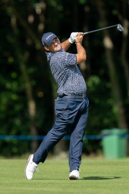 Patrick Reed (ABD) BMW PGA Şampiyonası 2022 Wentworth Club, Virginia Water, İngiltere 'de oynanan 18.