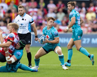 Gallagher Premiership maçında Wasps Rugby 'den Will Porter Kingsholm Stadyumu' nda Gloucester 'a karşı Rugby maçı, 11 Eylül 202