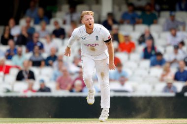 İngiliz Ben Stokes, LV Sigorta Deneme Maçı sırasında İngiltere ile Güney Afrika arasındaki The Kia Oval, Londra, İngiltere, 11 Eylül 202