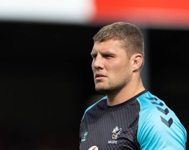 Wasps Rugby 'den Tom Willis Gallagher Premiership maçından önceki ısınma maçında Kingsholm Stadyumu' nda Gloucester vs Wasps maçı, 11 Eylül 202