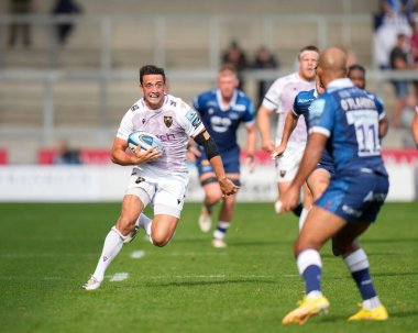 Northampton Saint Alex Mitchell, Gallagher Premiership maçında Northampton Saints 'e karşı AJ Bell Stadyumu, Eccles, İngiltere 11 Eylül 202