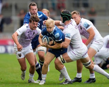 Sale Sharks 'tan Aaron Reed, Gallagher Premiership maçında, AJ Bell Stadyumu' nda, 11 Eylül 202 'de Sale Sharks ve Northampton Saints maçında mücadele etti.