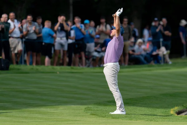 Lee Westwood Eng 18º Fairway Durante Bmw Pga Championship 2022 — Foto de Stock