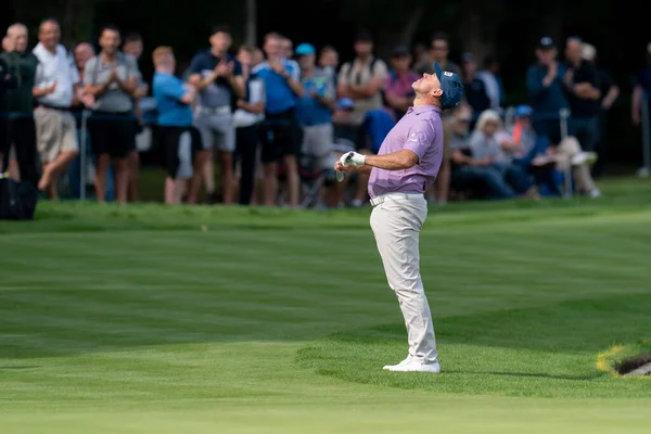 Lee Westwood Eng 18Th Green Shot Goes Close Hole Bmw — Stock fotografie