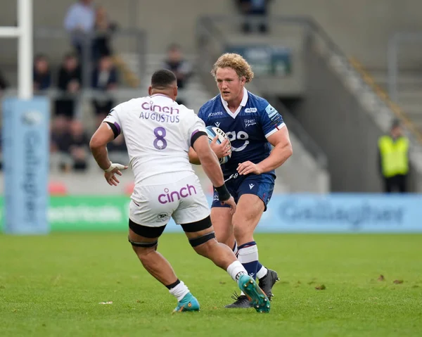 Sale Sharks Ross Harrisons Run Norampton Saints Juarno Augustus Gallagher — 스톡 사진