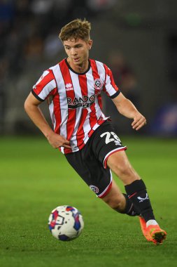 Sheffield United 'dan James McAtee # 28 Swansea City - Sheffield United maçı sırasında Swansea.com Stadyumu, Swansea.com, Birleşik Krallık, 13 Eylül 202