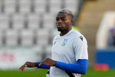 Sheffield 'li Dominic Iorfa, 13 Eylül 202' de İngiltere 'nin Morecambe kentindeki Mazuma Stadyumu' nda Çarşamba günü oynanan Gökyüzü İddia Ligi 1 maçı öncesinde ısınıyor.