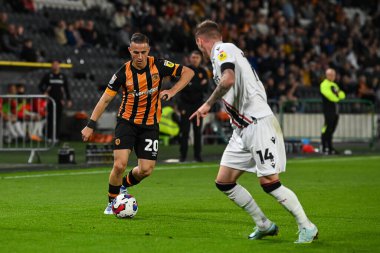 Hull City 'nin Dimitris Pelkas # 20' si, 13 Eylül 202 'de Hull City' nin MKM Stadyumu 'nda Stoke City' ye karşı oynadığı Gökyüzü İddia Şampiyonası maçında eylem halinde.
