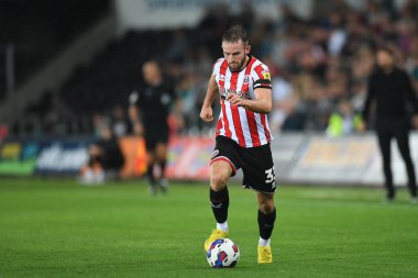 Sheffield United 'ın 33 numaralı Rhys Norrington-Davies maçı sırasında Swansea City, Sheffield United' a karşı Swansea.com Stadyumu, Swansea, Birleşik Krallık, 13 Eylül 202
