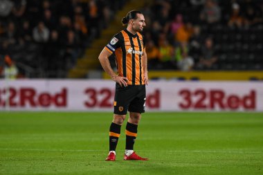 Hull City 'den Lewis Coyle # 2 Sky Bet Şampiyonası maçında Hull City, Stoke City' ye karşı MKM Stadyumu, Hull, Birleşik Krallık, 13 Eylül 202