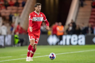 Middlesbrough 'dan Matt Crooks # 25 Sky Bet Şampiyonası maçı sırasında Middlesbrough - Cardiff City Riverside Stadyumu, Middlesbrough, Birleşik Krallık, 13 Eylül 202
