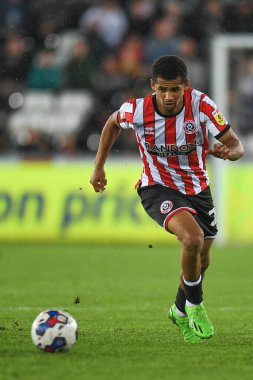 Sheffield United takımının 29 numaralı oyuncusu Swansea City, Sheffield United 'a karşı 13 Eylül 202' de Swansea.com Stadyumu 'nda oynanan maçta