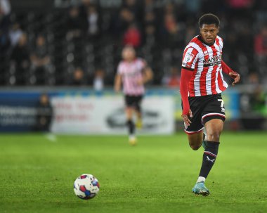 Sheffield United 'tan Rhian Brewster # 7 Swansea City - Sheffield United maçında Swansea.com Stadyumu, Swansea.com, İngiltere, 13 Eylül 202