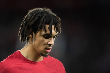 Liverpool Şampiyonlar Ligi maçı sırasında Liverpool 'dan Trent Alexander-Arnold # 66 Anfield, Liverpool, İngiltere' de Liverpool maçında, 13 Eylül 202