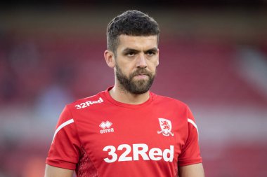 Middlesbrough 'dan Tommy Smith... 13 Eylül 202' de, Middlesbrough, Birleşik Krallık 'taki Riverside Stadyumu' nda oynanan... Middlesbrough-Cardiff maçı öncesinde oynanan hazırlık maçında...