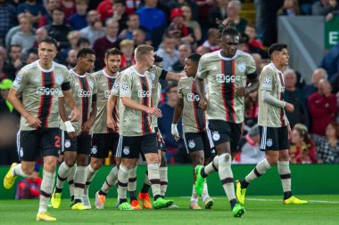 UEFA Şampiyonlar Ligi maçında Ajax 'a karşı Anfield, Liverpool, İngiltere' de Liverpool maçında Ajax 'ın 1-1' lik skorunu yapan Mohammed Kudus, 13 Eylül 202