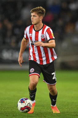 Sheffield United 'dan James McAtee # 28 Swansea City - Sheffield United maçı sırasında Swansea.com Stadyumu, Swansea.com, Birleşik Krallık, 13 Eylül 202