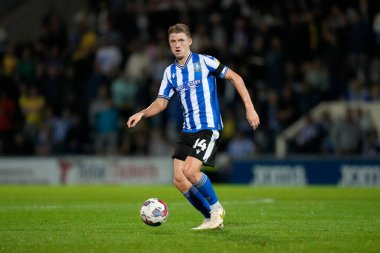 Sheffield 'den George Byers, 13 Eylül 202' de İngiltere 'nin Morecambe kentindeki Mazuma Stadyumu' nda oynanan Morecambe-Sheffield maçında, Çarşamba günü Gökyüzü İddia Ligi 1.