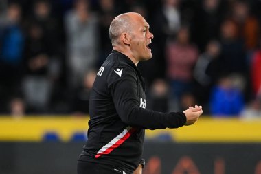Stoke City 'nin Alex Neil Menajeri Gökyüzü İddia Şampiyonası maçında Hull City, Stoke City' ye karşı MKM Stadyumu, Hull, Birleşik Krallık, 13 Eylül 202