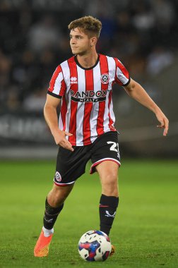 Sheffield United 'dan James McAtee # 28 Swansea City - Sheffield United maçı sırasında Swansea.com Stadyumu, Swansea.com, Birleşik Krallık, 13 Eylül 202