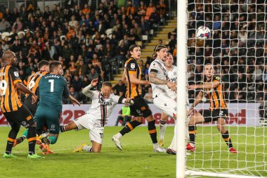 Stoke City 'den Ben Wilmot 13 Eylül 202' de MKM Stadyumu 'nda Hull City ile Stoke City arasındaki Sky Bet Şampiyonası maçında 0-2' lik skora ulaştı.
