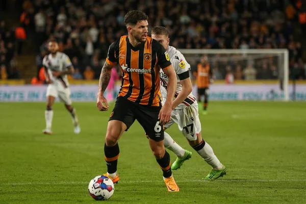 Tobias Figueiredo Hull City Acción Durante Sky Bet Championship Match —  Fotos de Stock