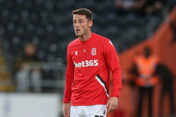 Jordan Thompson Stoke City Pre Game Uppvärmning Innan Sky Bet — Stockfoto