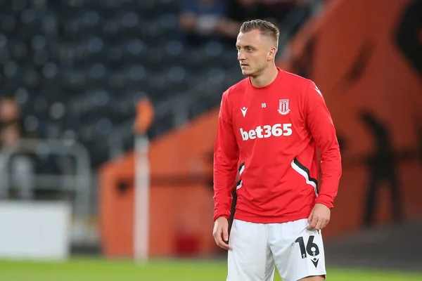 Ben Wilmot Stoke City Během Pre Game Warmup Před Sky — Stock fotografie