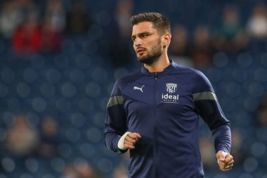 West Bromwich Albion 'dan 35 numaralı Yokuslu Gökyüzü İddia Şampiyonası maçı öncesinde West Bromwich Albion, Birmingham City' ye karşı The Hawthorns, West Bromwich, İngiltere, 14 Eylül 202