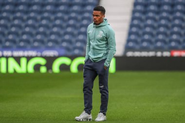 West Bromwich Albion 'dan Grady Diangana, West Bromwich Albion' a karşı Birmingham City, West Bromwich, Birleşik Krallık 'ta 14 Eylül 202' de oynanan Gökyüzü İddia Şampiyonası maçı öncesinde maça geldi.