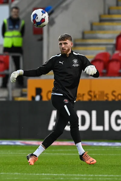 Daniel Grimshaw Blackpool Durante Riscaldamento Pre Partita Vista Dello Sky — Foto Stock