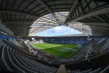 Swansea.com Stadyumu 'nun genel görünümü, 17 Eylül 202' de Swansea City ile Hull City arasında oynanan Sky Bet Şampiyonası maçı sırasında Swansea.com Stadyumu, Swansea.com, İngiltere