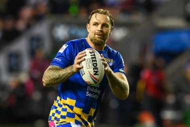 Blake Austin # 6. Leeds Rhinos maçı öncesi ısınma maçında Wigan Warriors - Leeds Rhinos maçında DW Stadyumu, Wigan, İngiltere, 16 Eylül 202