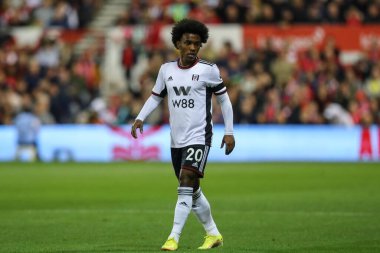 Willian # 20 Fulham Premier Lig maçı sırasında Nottingham Forest Fulham 'a karşı City Ground, Nottingham, İngiltere, 16 Eylül 202