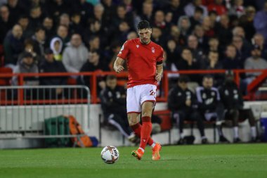 Nottingham Ormanı 'ndan Scott McKenna 16 Eylül 202' de Nottingham Forest, Fulham 'a karşı oynanan Premier League maçında görev başında.