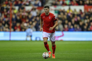 Nottingham Ormanı 'ndan Scott McKenna # 26 Premier League maçı sırasında Nottingham Forest Fulham' a karşı City Ground, Nottingham, İngiltere, 16 Eylül 202