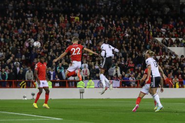 Tosin Adarabioyo Fulham 'ın 4 numarası Premier Lig maçında 1-1 öne geçti Nottingham Forest Fulham' a karşı City Ground, Nottingham, İngiltere, 16 Eylül 202