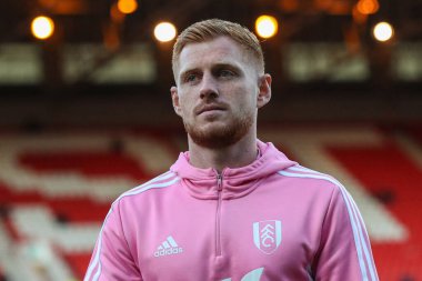 Fulham 'dan Harrison Reed # 6 Premier League maçından önce Nottingham Forest Fulham' a karşı City Ground, Nottingham, İngiltere 'de 16 Eylül 202' de City Ground 'a vardı.